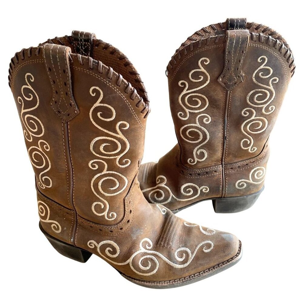 Ariat Youth Shelleen‎ Western Leather Cowboy Cowgirl Boots - Size 1